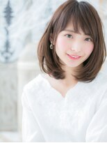 モッズヘア 上尾西口店(mod's hair)&nbsp;斜めバンググレーブラウン艶髪ハイレイヤーカットh4上尾30代40代