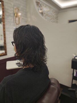 メンズcut×ゆるリッジパーマ