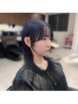 ガーデンヘアー(Garden hair) ブリーチ1回◎ダークパープル×ロングウルフ