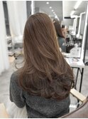 レイヤーカット顔まわり前髪セミロング20代30代40代