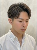 束感ショート爽やかフェードカット毛流れセンターパート理容室