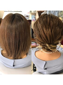 町上津役の美容室 ヘアセットbefore after