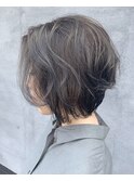 3Dブルーグレージュショート