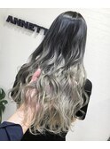 【モテグラデーションカラー】ダークブルー×ホワイティー