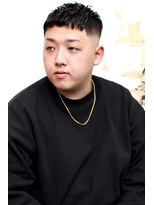 メリケンバーバーショップ コウベ(MERICAN BARBERSHOP KOBE)&nbsp;七三オールバックツイストパーマかき上げヘアコンマヘア29