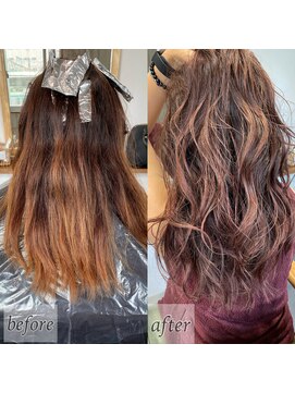 シュクルヘアー(Sucre Hair) バイオレットピンク＊伸ばし中