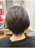大人かわいい★コンパクトショート★アッシュカラー★髪質改善