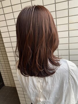 スーリール 博多店(Sourire) 艶オレンジカラー×こなれ巻き