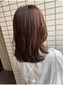 艶オレンジカラー×こなれ巻き