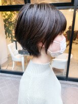 ショートオンリーサロントス(short only salon TOSS) 【剛毛さんおすすめ】まとまりつや出しブラウンボブ