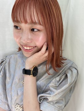 カナモ(Canamo) 鎖骨ミディアムボブ 暖色系カラー