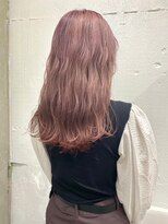 ゲーム 渋谷店(GAME)&nbsp;ダブルカラーピンクベージュケアブリーチハイトーンロング