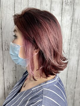 ビューティドレッセヤマノ 池袋パルコ(Beauty Dresse YAMANO) 【ダブルカラー】鮮やかピンクカラー