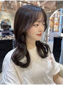 〇グレージュカラーデザインカラーシルキーベージュ韓国ヘア
