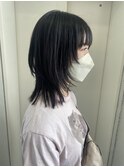 黒髪&ウルフレイヤーカット♪