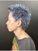 スパイキーショート ブルーシルバー