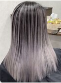 【バレイヤージュ×ペールピンクパープル】