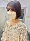 ○大人美人なミニボブスタイル暖色カラー20代30代40代