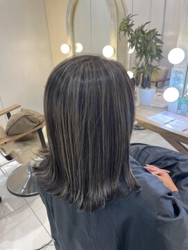 ソエル(Sowel) 【千田】グレージュ　コントラストハイライトカラー