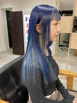 クラン(Chlan) 個性派ブルージュカラー、髪質改善トリートメント、艶カラー