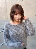 ★小顔黒髪クラゲヘアーオリーブグレーココアベージュ髪質改善★