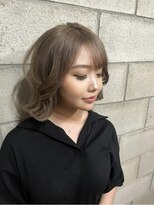 ランソ 新宿(RUNSO) くびれヘア×アプリコットオレンジ×夏×ハイライトカラー
