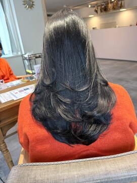 ミョンシル レイヤーカット/ブルーブラック