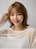 前髪 外ハネボブ ミニウルフ  ホワイトグレージュ"