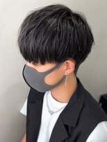 黒髪マッシュナチュラルマッシュメンズヘア韓国ツーブロック