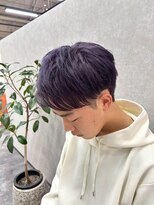 オゼル(OZEL)&nbsp;ミニウルフチェリーブラウンホワイトグレージュフェザーパーマ