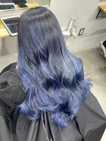 リグ 横浜(Lig.)&nbsp;エアタッチバレイヤージュブルーアッシュブリーチダブルカラー