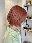 ショート×オレンジカラー