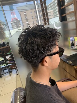 クリアオム 草加(CLEAR homme) リッジウェーブ束間マッシュ