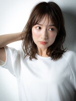 モッズヘア 越谷(mod's hair)&nbsp;グレーブラウン小顔ミディアムレイヤースタイルz越谷30代40代