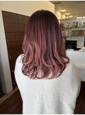 ピンク系グラデーションカラー