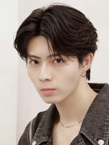 ルーシー 渋谷(LUCEY) センターパートフェザーパーマツイストスパイラルパーマメンズ