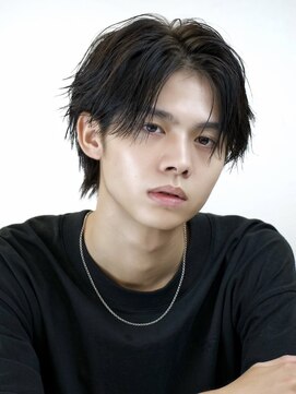 エイド 本店(aid) 毛流れニュアンスパーマ爽やかコンマバングウルフツーブロック