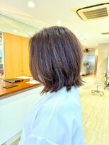ディーコ(IDEEK) 大人のミディアムボブ+明るい白髪カバー/グラデーションボブ