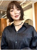 顔周りレイヤーカットくびれヘアミルクティーベージュカラー韓国