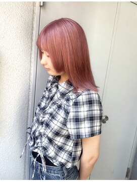 イズ(is) ブリーチハイトーン可愛いピンク＋プチ姫カットミディアム