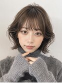 透明感グレージュ×ニュアンスボブ