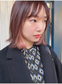 ラインボブ【インナーカラーピンクベージュ】