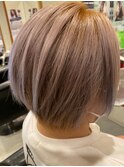 グレーベージュ×デザインカラー[新宿/ヘッドスパ/白髪染め]