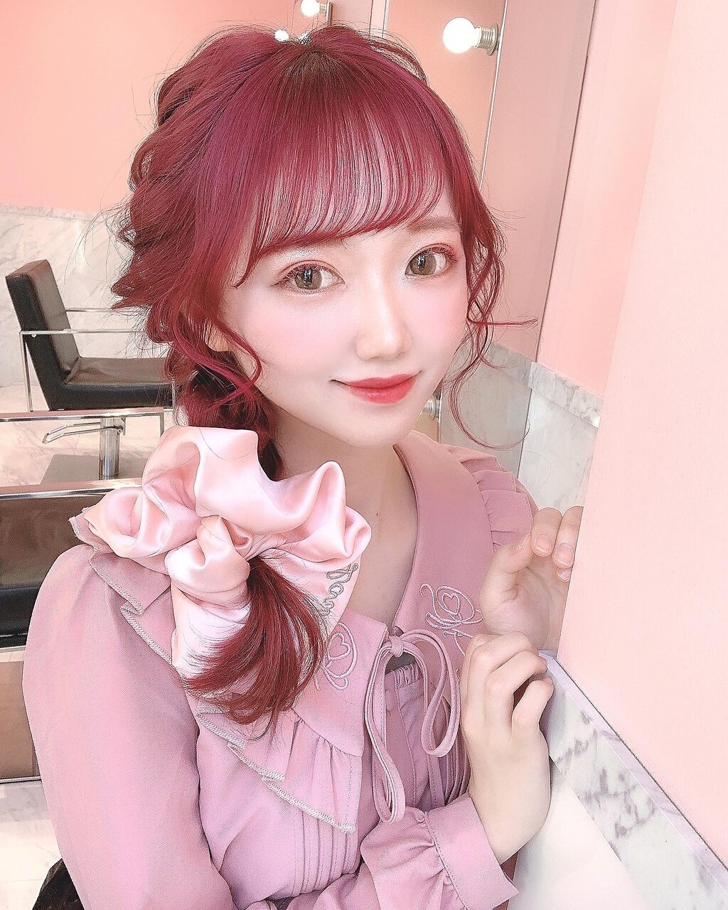 LOUIS 】色落ちまで可愛い ストロベリーピンクカラー：L176525268