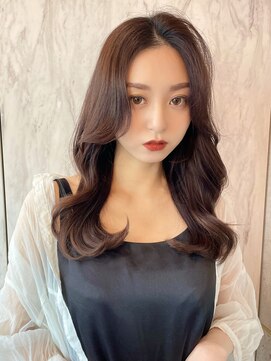 ルームバイシー 新宿(Loom. by Sea) 韓国風前髪/シルキーベージュ/グレージュカラー/斜めバング