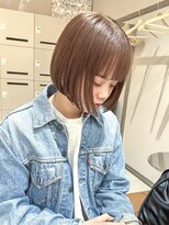 ヒビヲ(HIBIO) ショートボブ切りっぱなしボブタッセルボブ長めボブダブルカラー