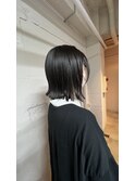 グレージュカラー/ボブウルフ/黒髪/ココアベージュ