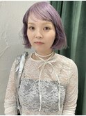 【心斎橋hen】ハイトーンボブ　パープルカラー　ブリーチカラー