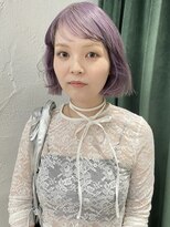 ヘン(hen)&nbsp;【心斎橋hen】ハイトーンボブ　パープルカラー　ブリーチカラー