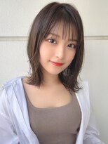 サンド 池袋 2nd(sand) 顔周りレイヤーカット小顔ボブルフ/黒髪地毛風カラー/池袋